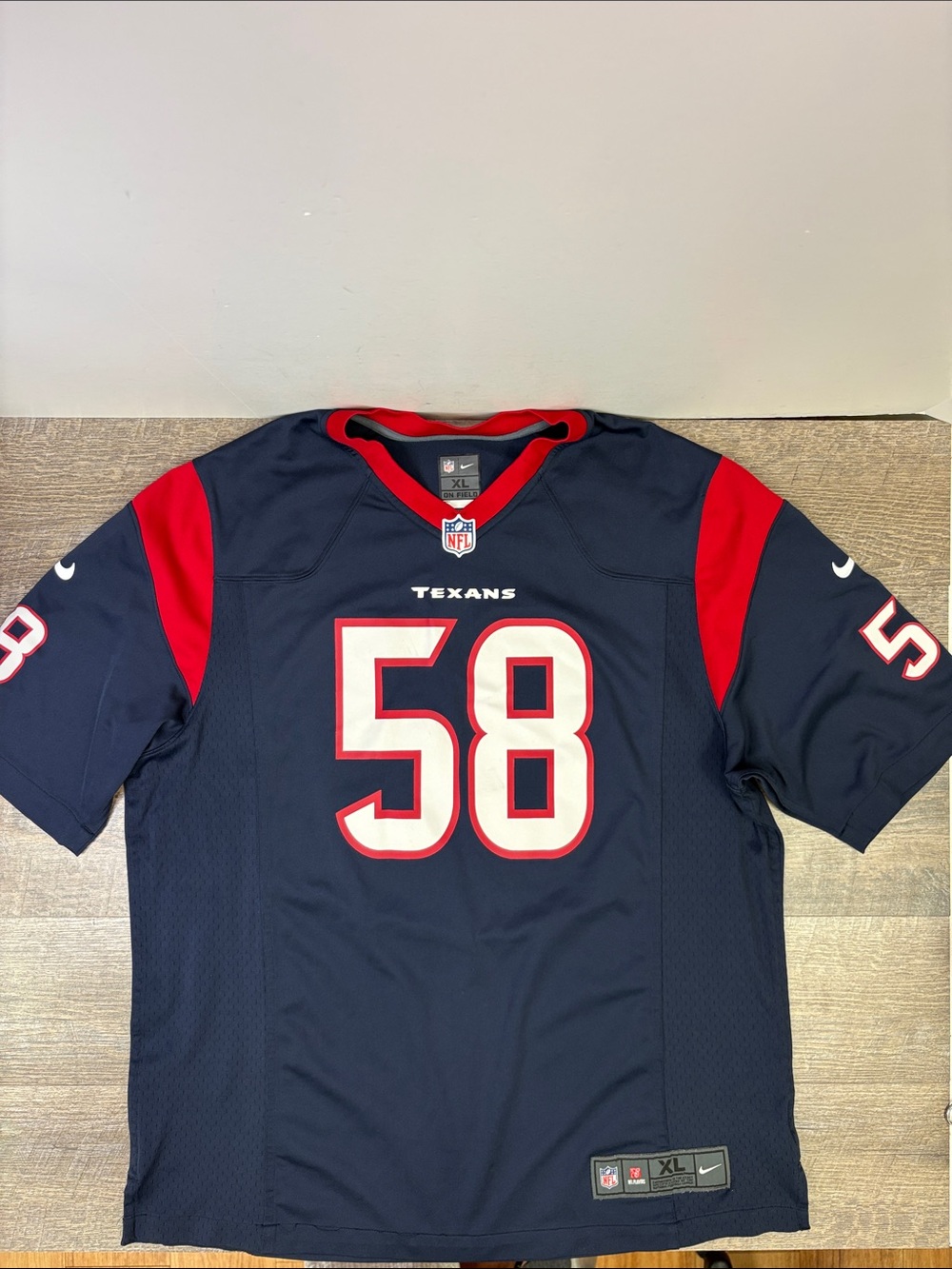 Nike Houston Texans Brooks Reed #58 On Field NFL Jersey Navy Red XL